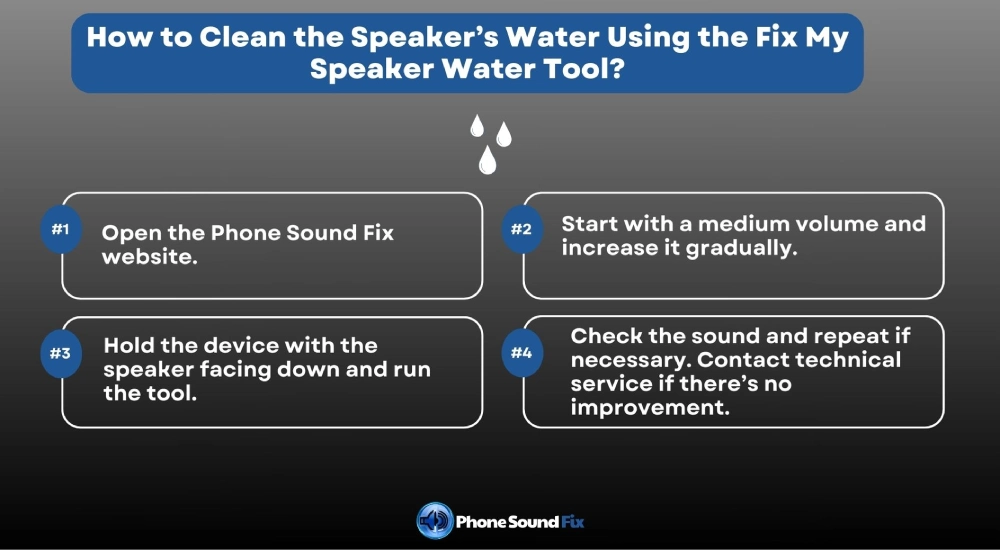how to clean the speakers water using the fix my speaker water tool